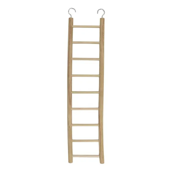 Escalera De Madera 43cm Living World Loros / Color Marrón Claro