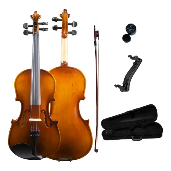Violino 4/4 Acústico Estudante Completo Ajustado + Espaleira