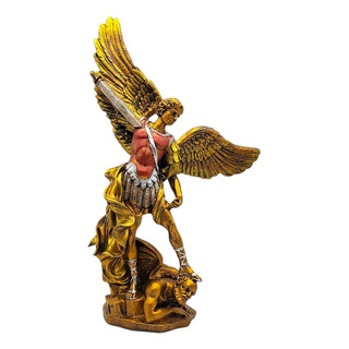 Estatua Genérica De San Miguel Arcángel 35cm Cobre Estatua Genérica De San Miguel Arcángel 35cm Cobre