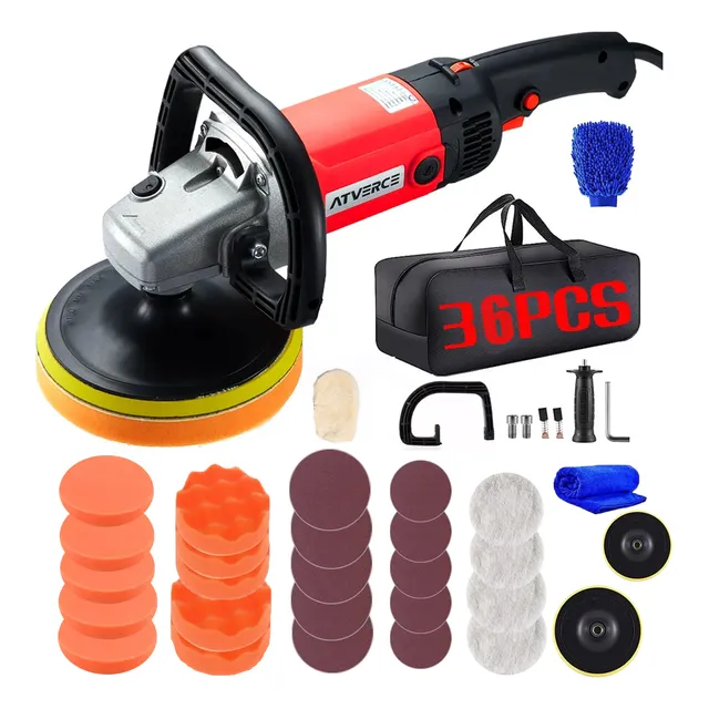 Pulidora Autos Lijado Eléctrica 8 Velocidad Ajustable 32pcs