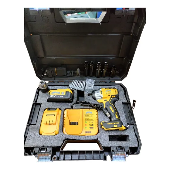 Llave De Impacto Inalambrica De 36v Con Accesorios