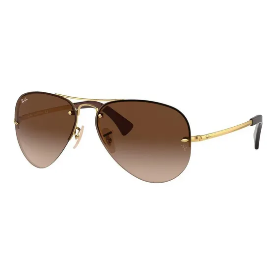 Anteojos de sol Ray-Ban RB3449 talle Standard armazón polished gold y lente brown