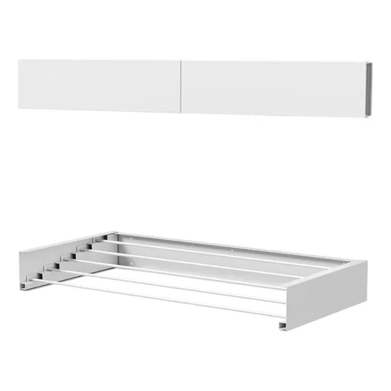 Tender Extensible Acero Para Pared Blanco 80cm 5 Varillas