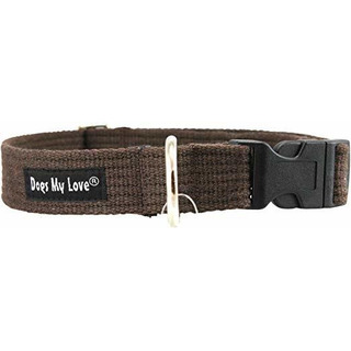 Web De Algodón Ajustable Collar De Perro 4 Tamaños Brown Web De Algodón Ajustable Collar De Perro 4 Tamaños Brown