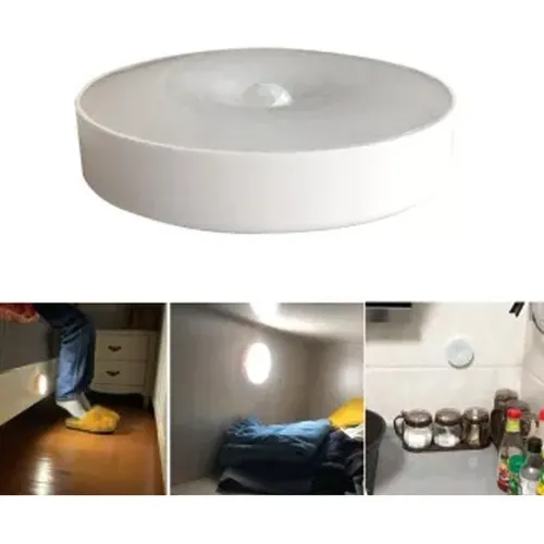 Luz Emergencia Recargable Led Con Sensor De Movimiento 3000k Color Blanco