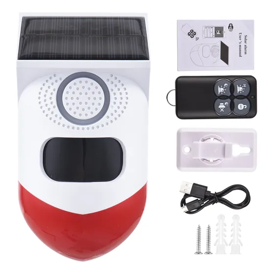 Alarma Solar Con Sensor De Movimiento, Alarma Solar Exterior