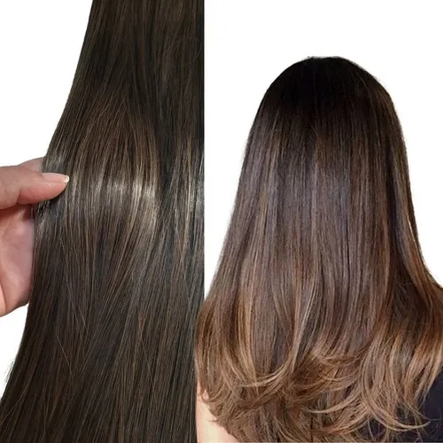Cabelo Aplique Tic Tac 70cm - 100% Orgânico 150gr Cor Morena Iluminada Mel 1/27