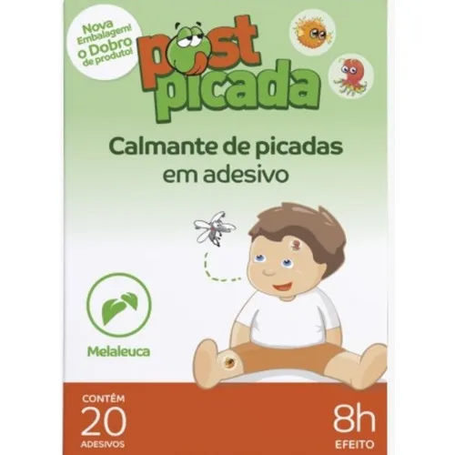 Post Picada Calmante Em Adesivo Natural Alívio Coceira 20un