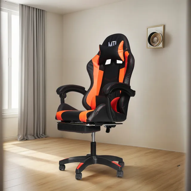 Silla Gamer Computadora Ergonomica Cuero Sintetico Reforzada