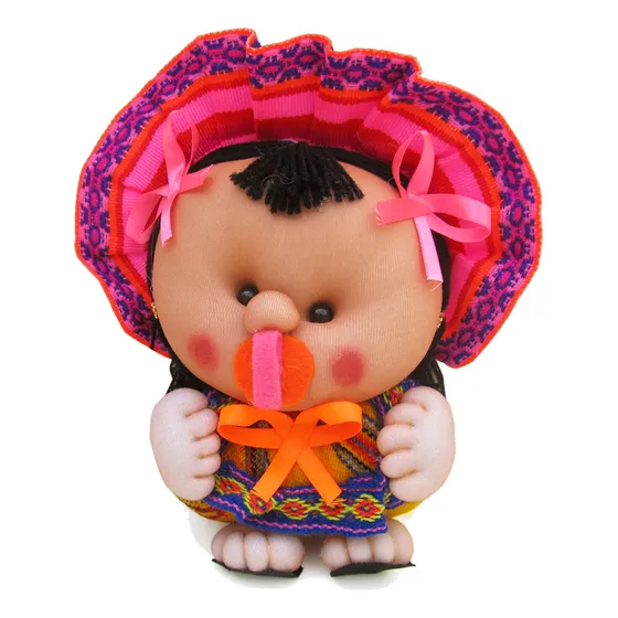 Bebote Andino Con Su Aguayo Y Chulo De 24cm En Mamakolla