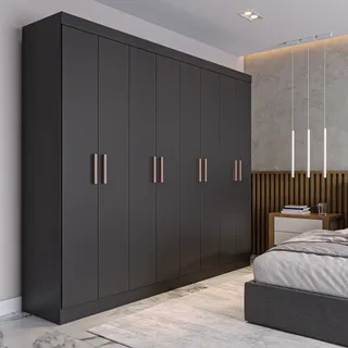 Guarda Roupa Casal 8 Portas 4 Gavetas Paris Espresso Móveis