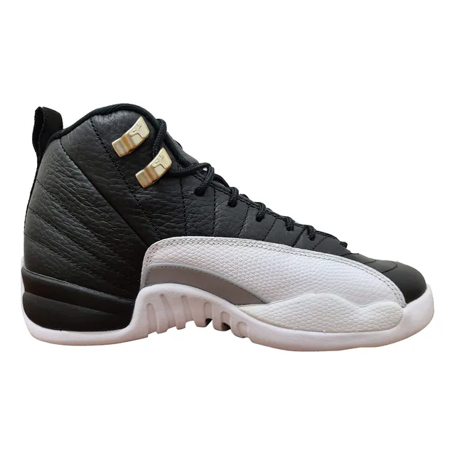 Niño Jordan 12 Retro Playoffs Negro Varsity Rojo-blanco 006)