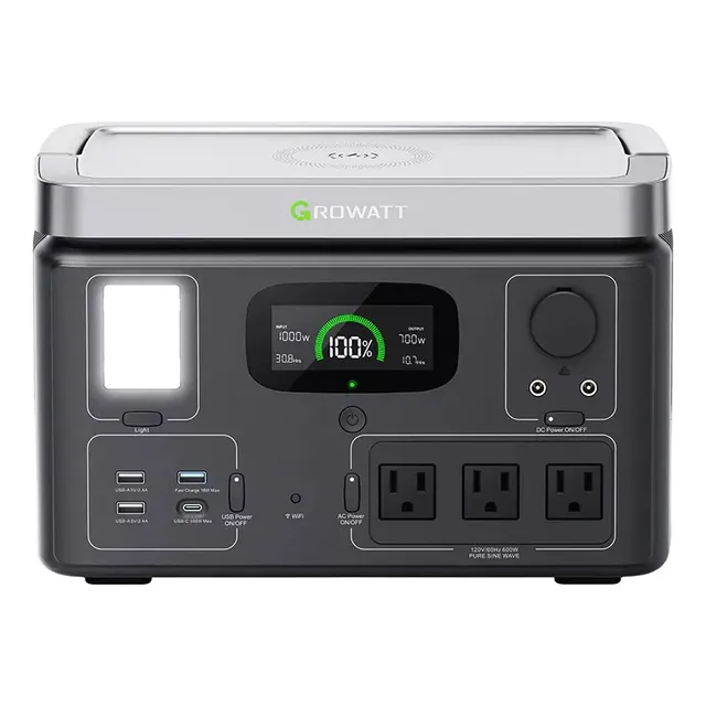Estación De Energía Portátil Growatt Ups 538wh 600w