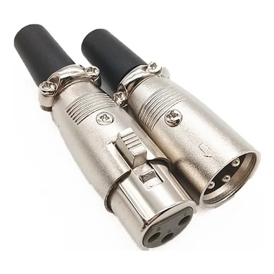 Conector Xlr Canon Macho Hembra 3 Pin Para Microfono X 6 Uni