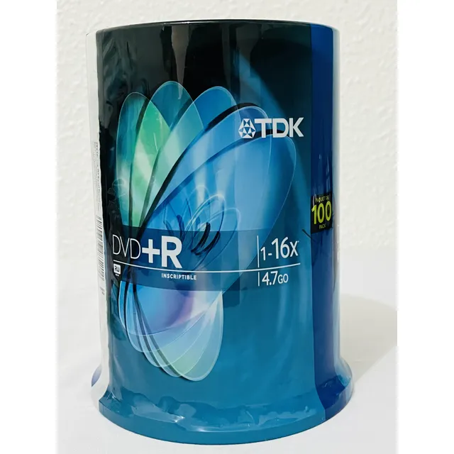 100 Pack Disco Virgen Para Dvd+r Recordable 16x 4.7gb Color