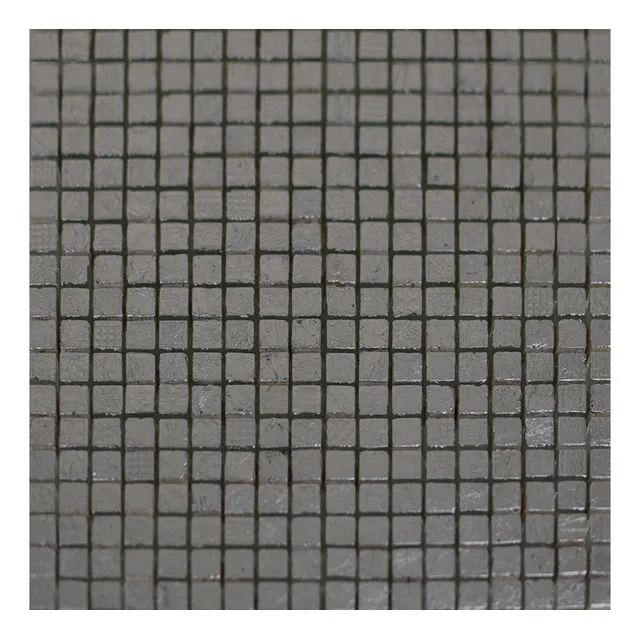 Mosaico Vidrio 30x30cm Color Gris Plateado