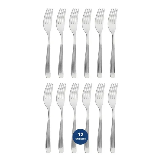 Tenedor De Mesa Athenas Tramontina X 12 Acero Inoxidable