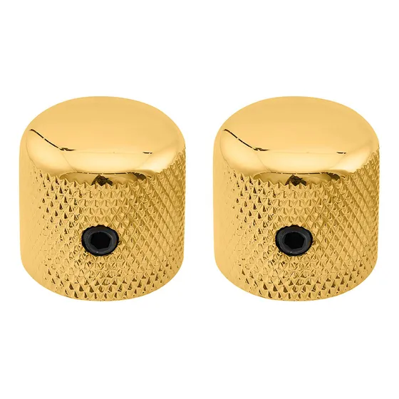Kit 2 Knob Metal Dourado P/ Guitarra Alta Qualidade C/ Trava