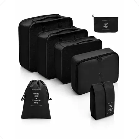 Kit Organizador De Mala Viagem 7 Bolsas Organizadoras
