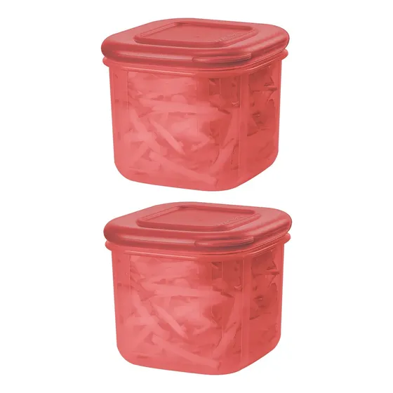 Tupper® Mini Cuadrado 200ml X2 Tupperware® 0% Bpa Hermetico 