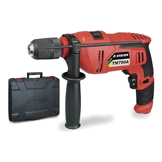 Taladro Percutor Stayer Tm750ak 750w Velocidad Variable Color Rojo