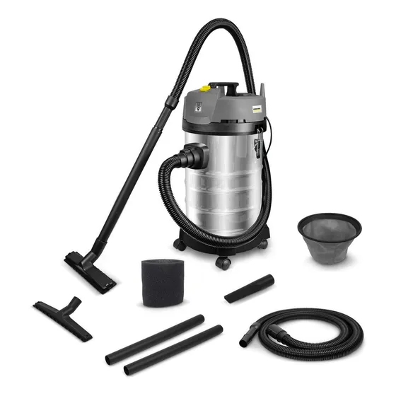 Aspiradora industrial De tacho Kärcher Professional NT 30/1 30L acero inoxidable, gris y negra 50Hz/60Hz