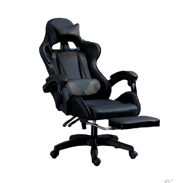 Silla de escritorio Titano TT-SGCRP gamer ergonómica negra con tapizado de pvc