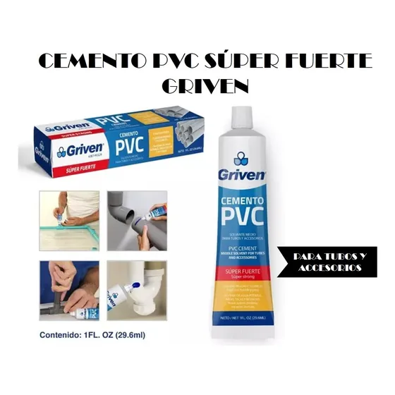Pega Cemento Pvc Para Tubos Súper Fuerte 29.6ml - Griven