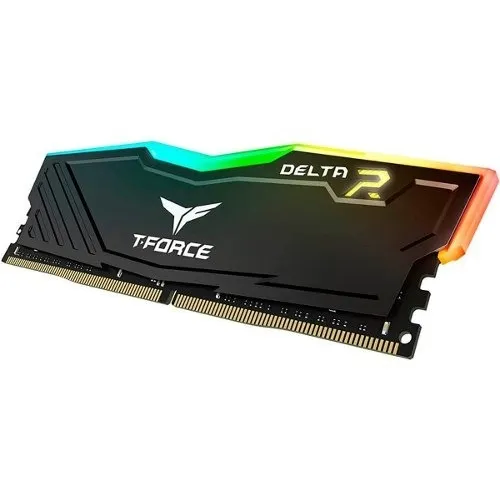 Memoria RAM T-Force Delta RGB gamer color negro 8GB 1 Team Group TF3D48G3200HC16C01