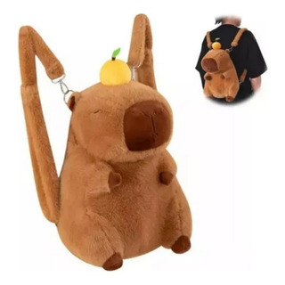 Mochila Con Forma De Capibara Mochila De Peluche Moda Unisex Mochila Con Forma De Capibara Mochila De Peluche Moda Unisex