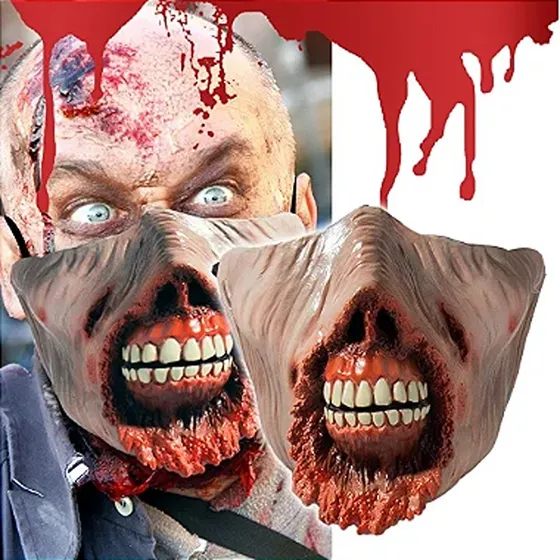 Máscara Zumbi Zombie Halloween The Walking Dead Realista