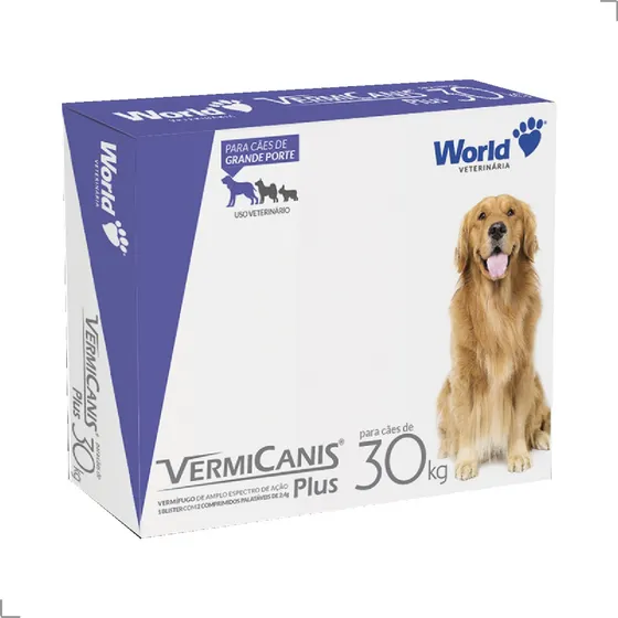 Vermifugo Caes 50kg Vermicanis 30-60kg 2 Cp