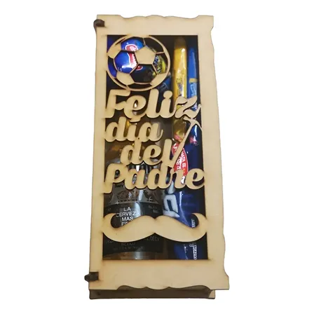 Pack De 10 Cajas Porta Botella Dia Del Padre Mdf 3mm
