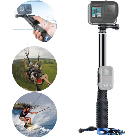 Bastão Retrátil Prova Dágua Reach Gopro Hero com suporte para controle Original Vibe Shoot