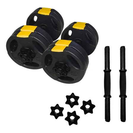 Kit Halteres Ajustável 40kg Ahead Sports Musculação Peso Preto