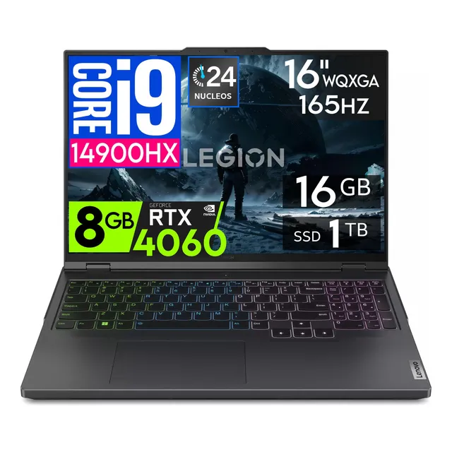 Lenovo Legion Pro 5 Ci9 14900hx 16gb 1tb Rtx4060 16' 240Hz Español Color Onyx Grey