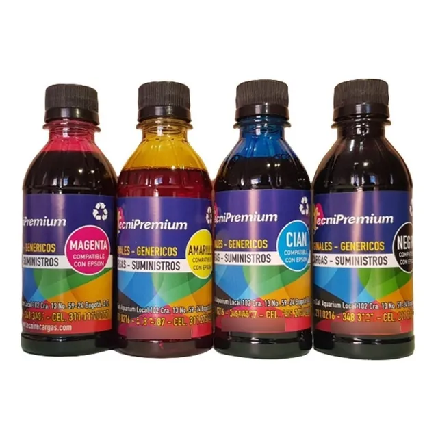 Kit 4 Tintas Genéricas Compatibles Con Hp | 250ml C/u