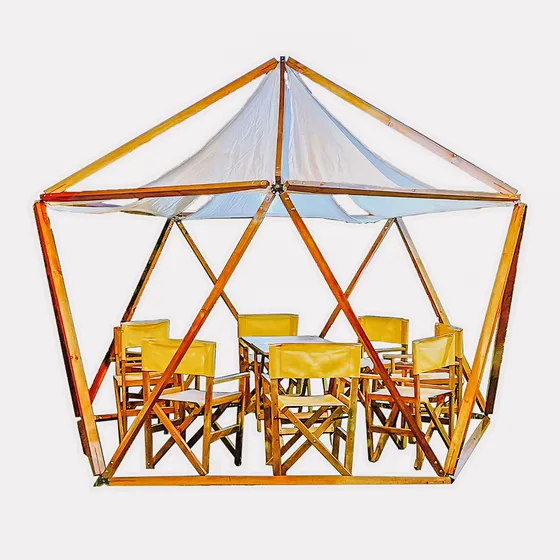 Pérgola Geodésica De Madera