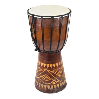 Tambor Fino Tallado En Madera, Africano De Santería Mediano Tambor Fino Tallado En Madera, Africano De Santería Mediano