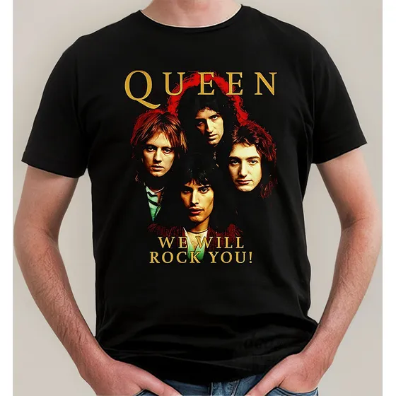 Remera Queen We Will Rock You 002 (negra:) Ideas Mvd