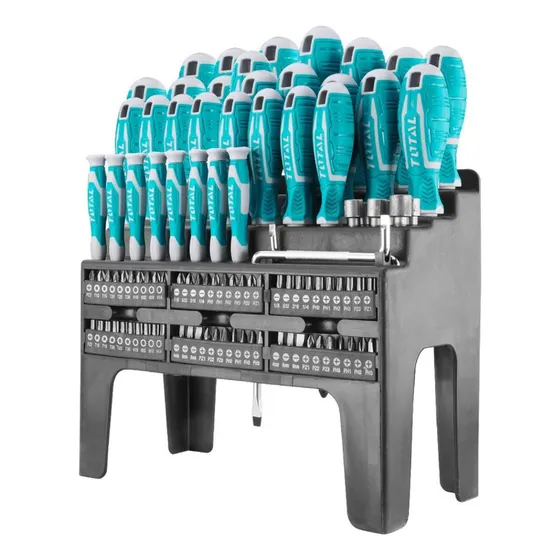 Set Destornilladores 100 Pzs Total Ergonómico