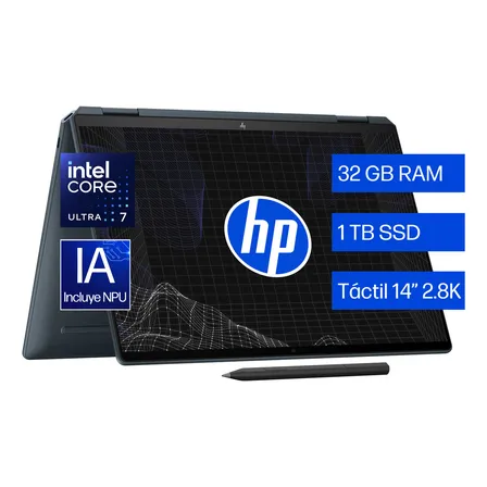 Notebook HP Spectre X360 14-eu0000la Intel Core Ultra 7 32GB RAM 1TB SSD Pantalla Táctil 14""