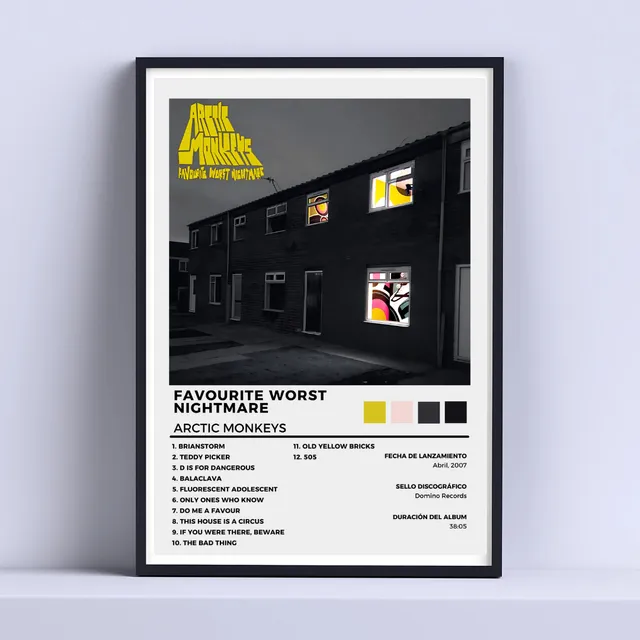 Cuadro Arctic Monkeys Favourite Worst 30x40cm Listo P Colgar