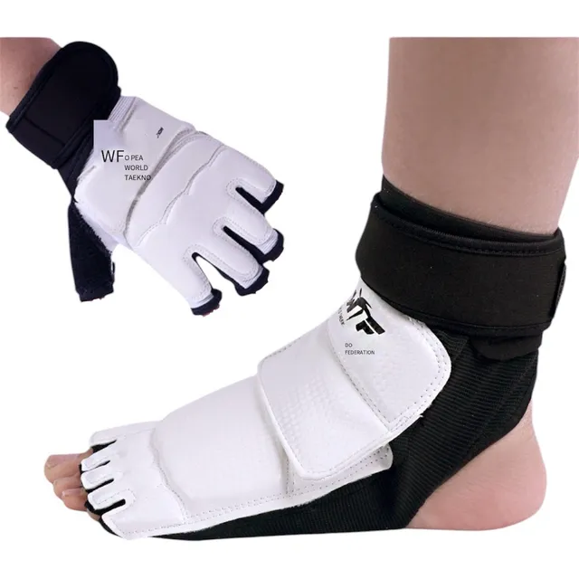 Set Guante + Empeinera Protector De Pie Taekwondo