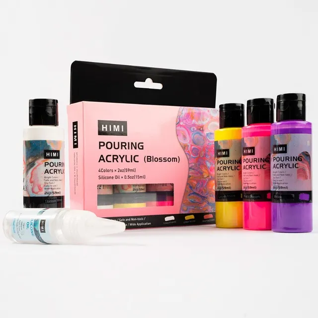 Miya Pintura Acrílica (pouring) Blossom - Set 4 Colores /2oz