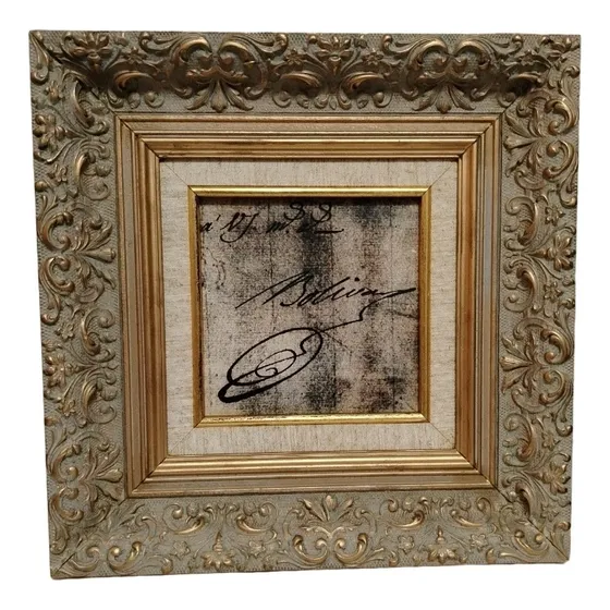 Cuadro Impresion Firma De Bolívar El Libertador 34x34cm