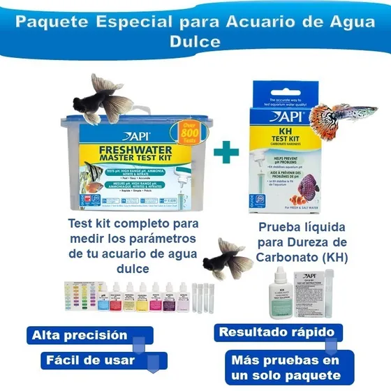 Api Freshwater Master Kit + Api Kh (dureza) Test Kit Api