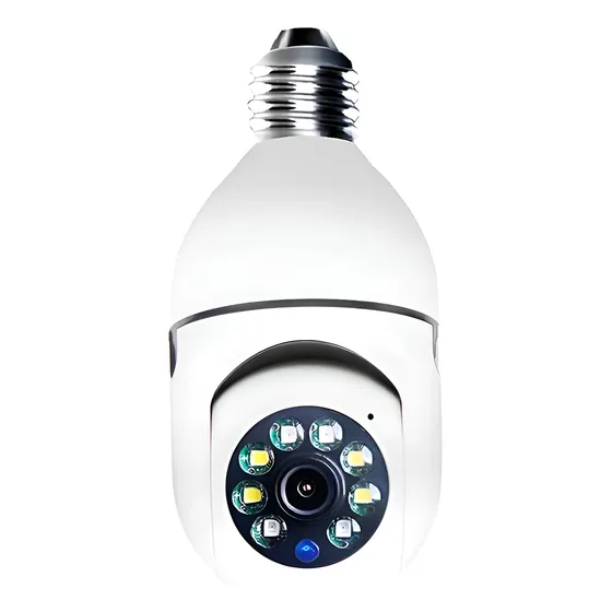 Camara Bombillo Wifi Inalambrica Robotica 360grado