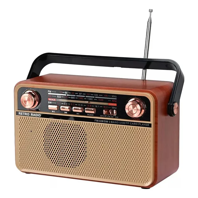 Radio Retro Bieadafotlas Bc-261bt Analógico Am y Fm Sw a Batería Color Marrón
