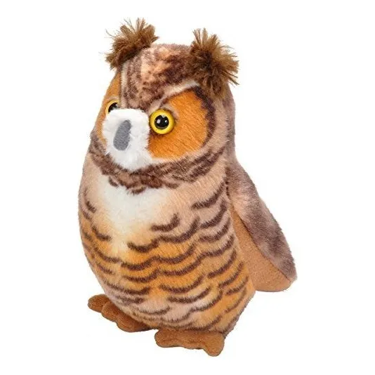 Wild Republic Audubon Birds Gran Buho Cornudo Con Autentico
